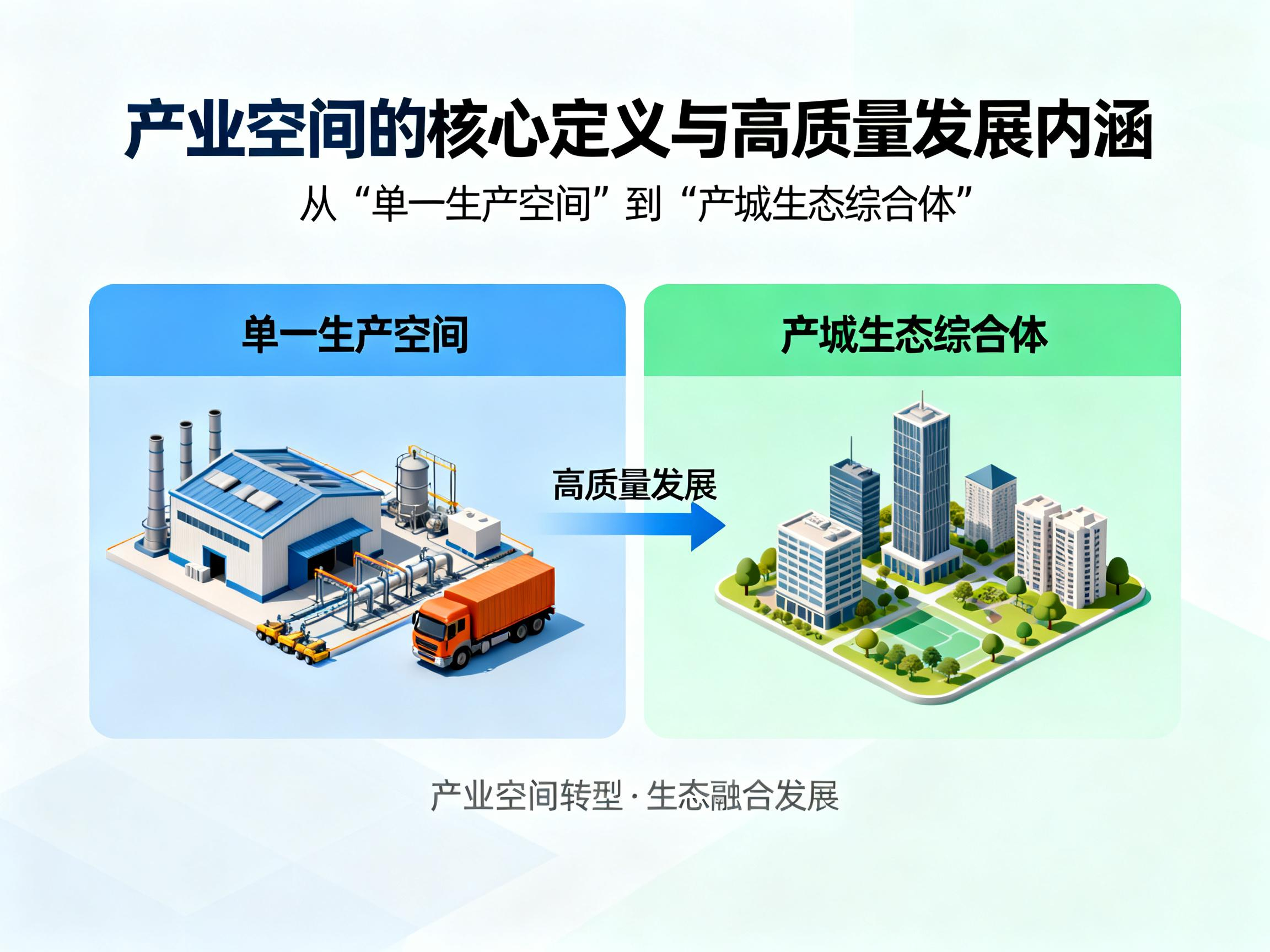产业空间的核心定义与高质量发展内涵：从 “单一生产空间” 到 “产城生态综合体”