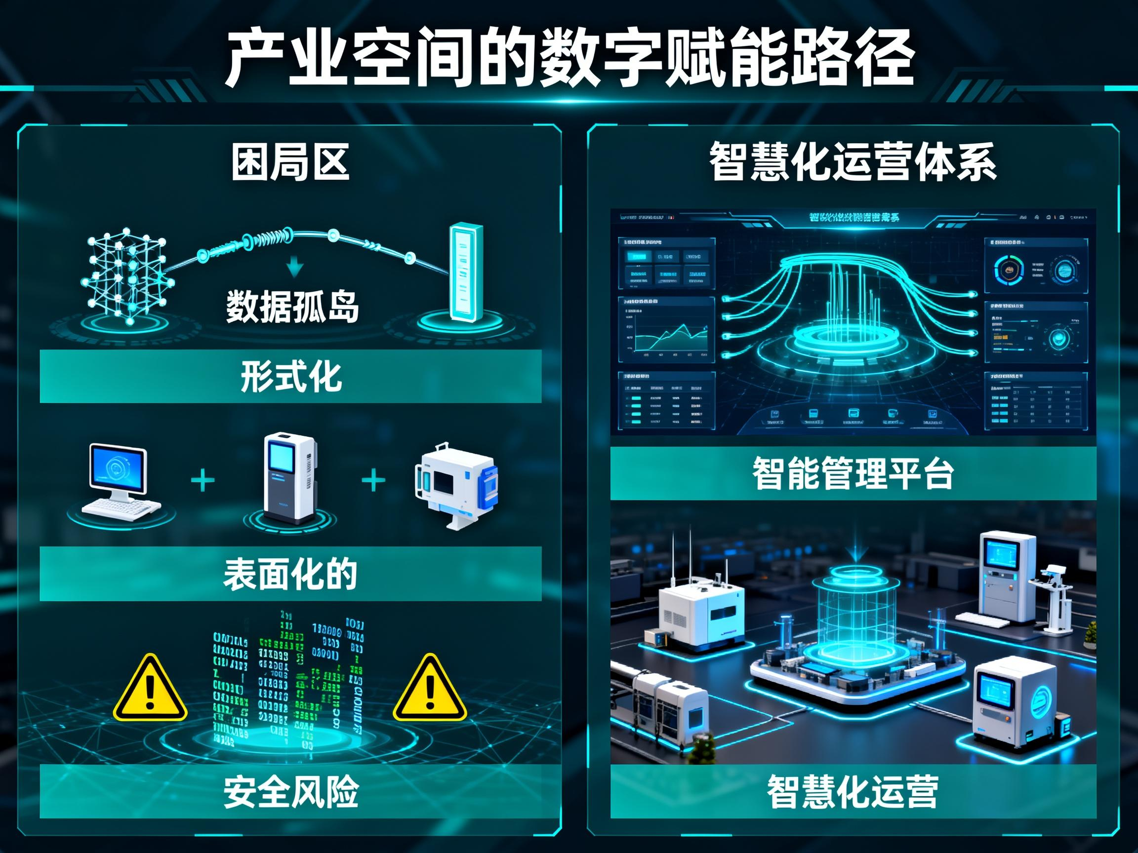 产业空间的数字赋能路径：破解 “数据孤岛、形式化、安全风险” 困局，构建 “智慧化运营” 体系