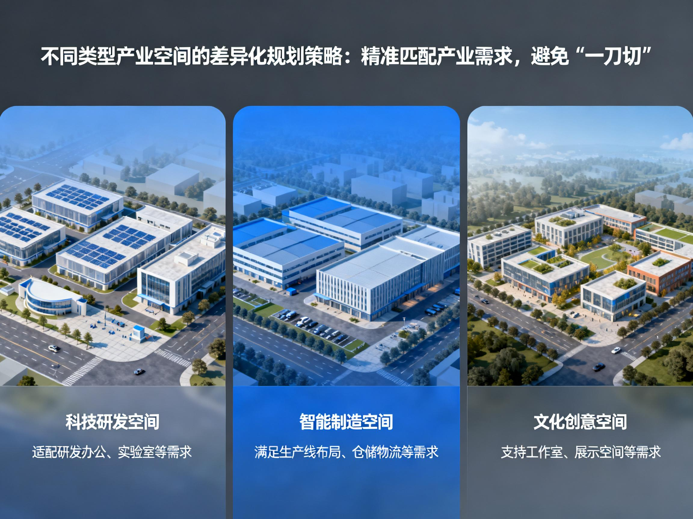 不同类型产业空间的差异化规划策略：精准匹配产业需求，避免 “一刀切”