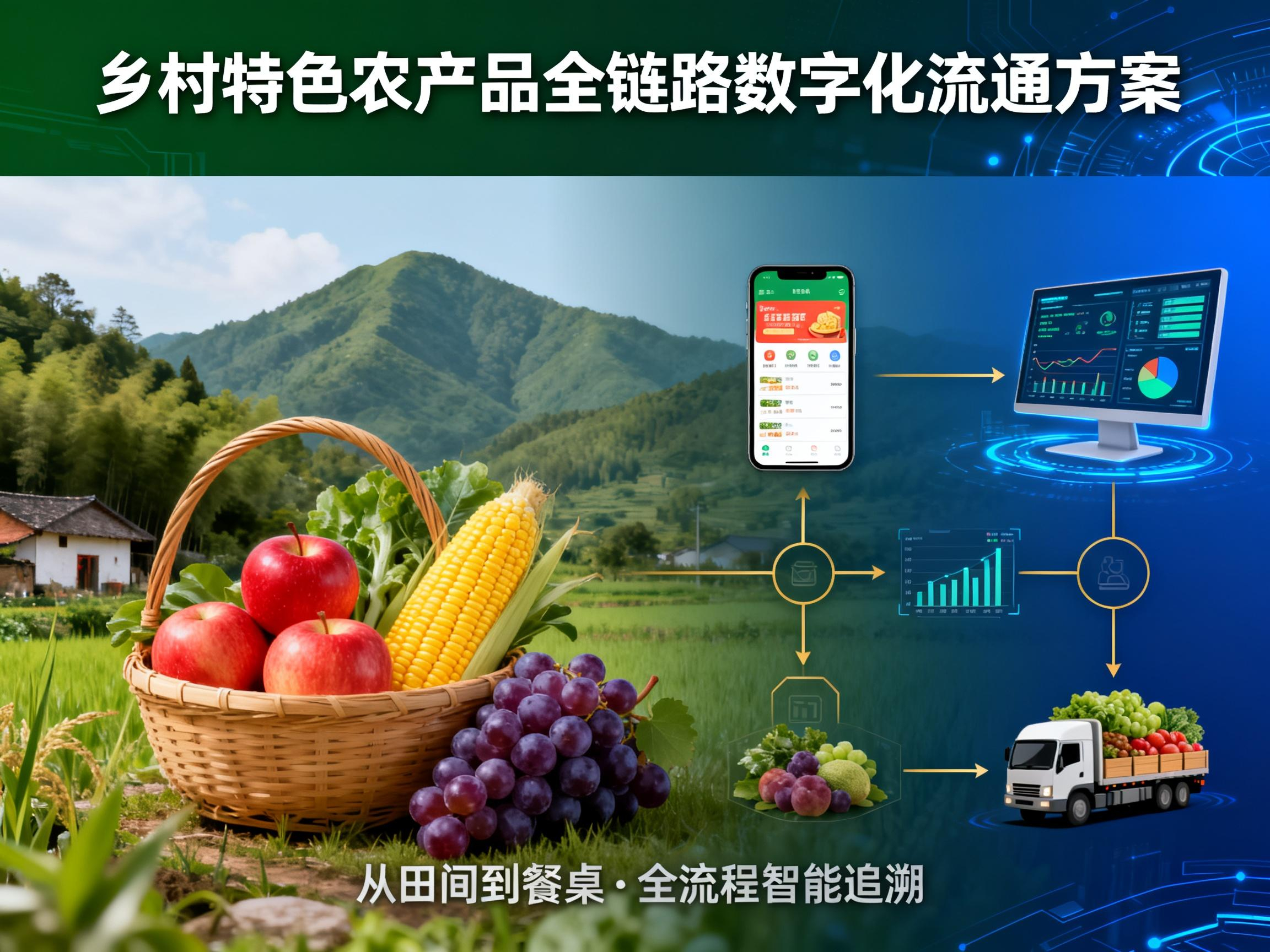 乡村特色农产品全链路数字化流通方案